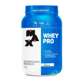 Proteína Max Titanium Whey Pro Concentrado Em Pó Sabor Baunilha X 1kg