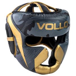 Protetor de Cabeça Capacete Fechado Boxe Muay Thai Kickboxing P/M PU Vollo