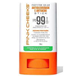 Protetor Solar Facial Antioleosidade e Antiacne FPS 99 FPUVA 45 18g Pink Cheeks
