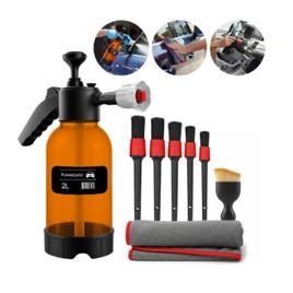 Pulverizador Snow Foam Shampoozeira Manual 3 Em 1 Com Pincel De Detallado E Toalha De Secagem