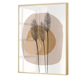 Quadro Decorativo Boho Minimalista Tons Neutros Flor Planta Para Quarto