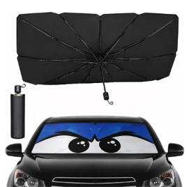 Quebra-Sol Para Brisa Carro Protetor Solar Chuva Olho Preto