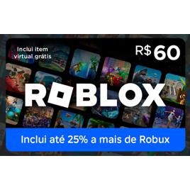 R$60 Roblox - Cartão Presente Digital [Exclusivo Brasil]