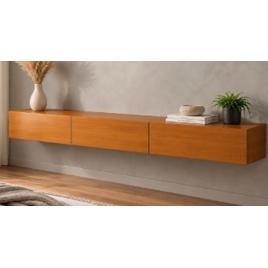 Rack Aparador Suspenso 3 Portas Linea Até 75'' 160cm Cedro Madeirado