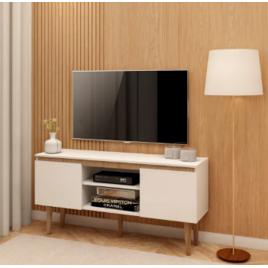 Rack Branco Para Sala - Estante Moderna E Compacta Branco