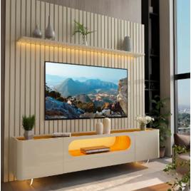 Rack Com Painel Ripado Para Tv Até 90 Polegadas 1 Gaveta 2