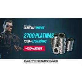 Rainbow Six Mobile - 2.700 Platinas (1.000 + 1.700 Bônus) - PRIMEIRA COMPRA