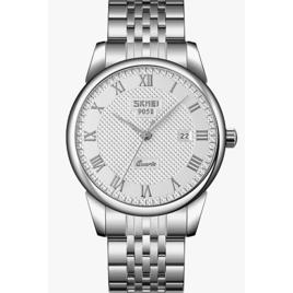 Relógio Masculino Militar de Aço Inoxidável, Resistente à Água 30M, Analógico-Quartz, com Calendário, Estilo Esportivo Casual e Negócios-9058