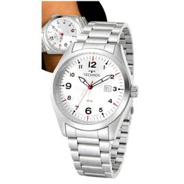 Relógio Technos Masculino Militar Prateado Quartz