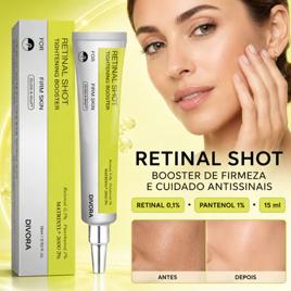 Retinal Shot Sérum Facial Anti-Rugas Firmador com Pantenol para Linhas Finas e Hidratação 15m