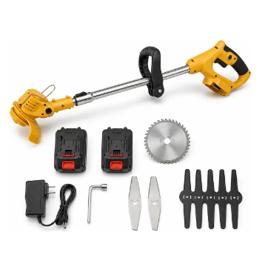Roçadeira Elétrica Sem Fio 48v 2 Baterias Kit Completo