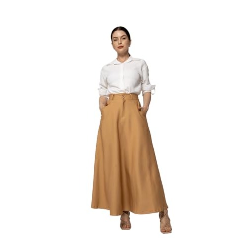 Saia longa feminina social com bolso evangélica