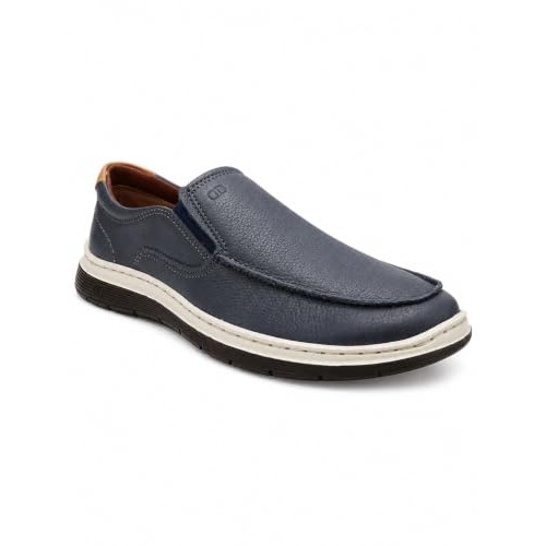Sapatênis Slip On De Couro Democrata Masculino Easy Leave Navy 245201-002-41