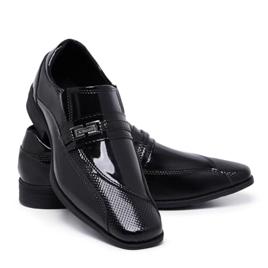 Sapato Social Masculino Bico Fino Elegante Pull On 835 (Preto, BR, Adulto, Numérico, 38)