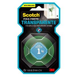 3M Fixa Forte Fita Dupla Face Transparente 24mm x 2m