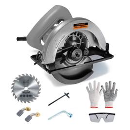 Serra Circular Elétrica Pró Euro 1000w 185mm 60Hz Alta Potência e Desempenho 220v