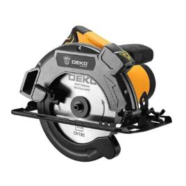 Serra Circular Deko 1600W 220V 185mm Laser Cortes Precisos Madeira