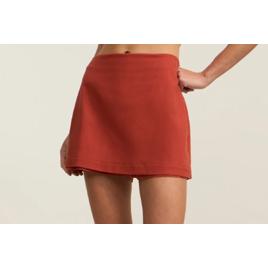 Short Saia Alfaiataria em Viscose com Zíper Lateral Vermelho