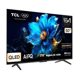 Smart TV TCL 50 Polegadas QLED 4K P7K WiFi Bluetooth Google TV HDR10+ Dolby Atmos Dolby Vision 50P7K