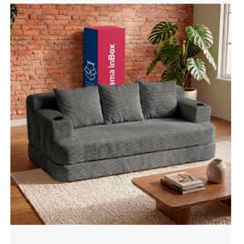Sofá Cama Nami. 1,88m Xpand Tech Tecido Velourê Cama Inbox