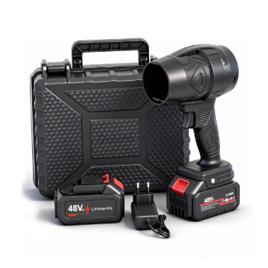 Soprador 48v Turbo Portátil Com 2 Baterias Potente Preto