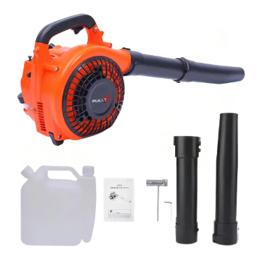 Soprador De Folhas A Gasolina Profissional Lateral Marca Mulltx Cor Laranja