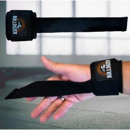 Strap Com Munhequeira Musculação Velcro Ajustável Grip Par