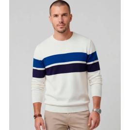 Suéter Masculino Comfort Tricot Listrado  Rovitex