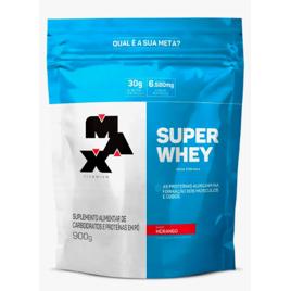 Super Whey Protein Refil 900g Max Titanium Sabor Morango