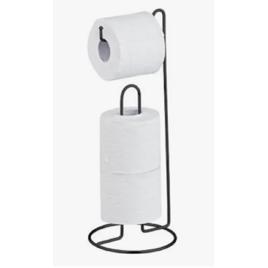 Suporte De Chão Porta Rolo Papel Higiênico Preto - Passerini