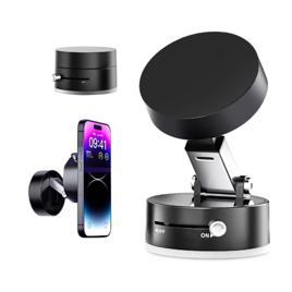 Suporte Magnético Portátil Dobrável p/ Celular – Dupla Face, Carro e Mesa