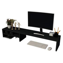 Suporte Para Monitor E Notebook Base Elevatória Moderna Cor Preto