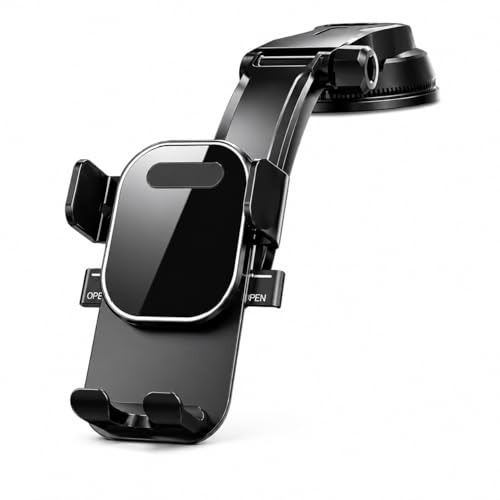 Suporte Veicular para Celular e GPS – Ventosa Forte com Trava Automática e Fixação Estável no Painel ou Para-brisa