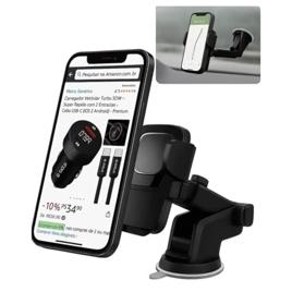 Suporte Veicular para Celular – Ventosa Ultra Forte, Rotação 360° e Antivibração