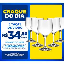 Taças para Água Vidro 300ml SM Buffet Conjunto 5 Peças Nadir Figueiredo