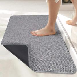 Tapete Banheiro Base Antiderrapante, Grande, 50x80 cm, Fino, Seguro