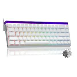 Teclado Gamer Magnetico Aula Hero 68he 0.01mm 8k Rpd Trigger Branco Inglês Us