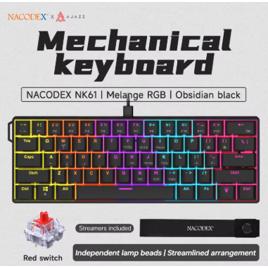 Teclado Mecânico Gamer Ajazz nk61 RGB, 61 Teclas - Preto