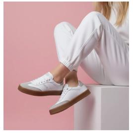 Tenis Branco Feminino Casual Urbano Dia A Dia Moda Sola Reta