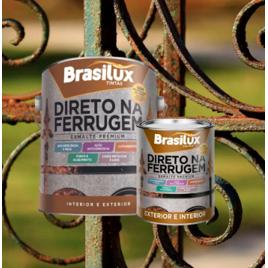 Tinta Esmalte Direto Na Ferrugem 900ml Brasilux Cores Cor Cinza Platina