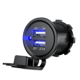 Tomada De Veicular Com 2 Portas Usb 2.1a - 12v-24v 18w