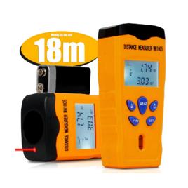 Trena Digital Laser Exbom 18 Metros Display LCD Amarelo Nível