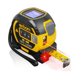 Trena Digital XBOM 3 em 1 Laser 40m com Nível e Fita Métrica