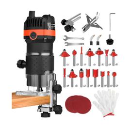 Tupia Manual Laminadora 6mm 800w Com Jogo De Fresas 15 Peças