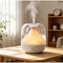 Umidificador De Ar Luz Montanha 700ml Recarregável Usb