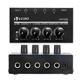 Vedo Amplificador Fone Ouvido 4 Canais Ha400 Powerplay