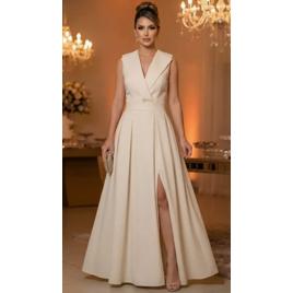 Vestido Longo Festa Casamento Madrinha Alfaiataria Elegante