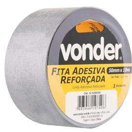 Vonder, Fita Adesiva Reforçada, 50 Mm X 25 M Prata.