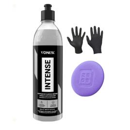 Vonixx Intense Revitalizador Restaurador De Plástico Interno Automotivo 500ml + Aplicador De Espuma + Par De Luvas