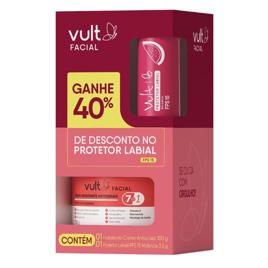 VULT PROMOPACK FACIAL: CREME ANTISSINAIS E PROTETOR LABIAL MELANCIA FPS 15